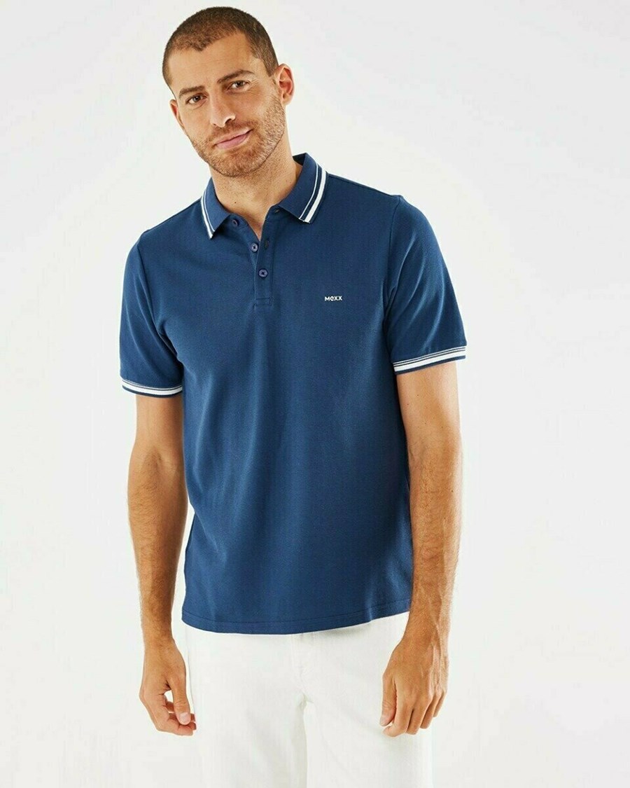 Mexx Pique polo Navy Niebieskie | UEPCR5821