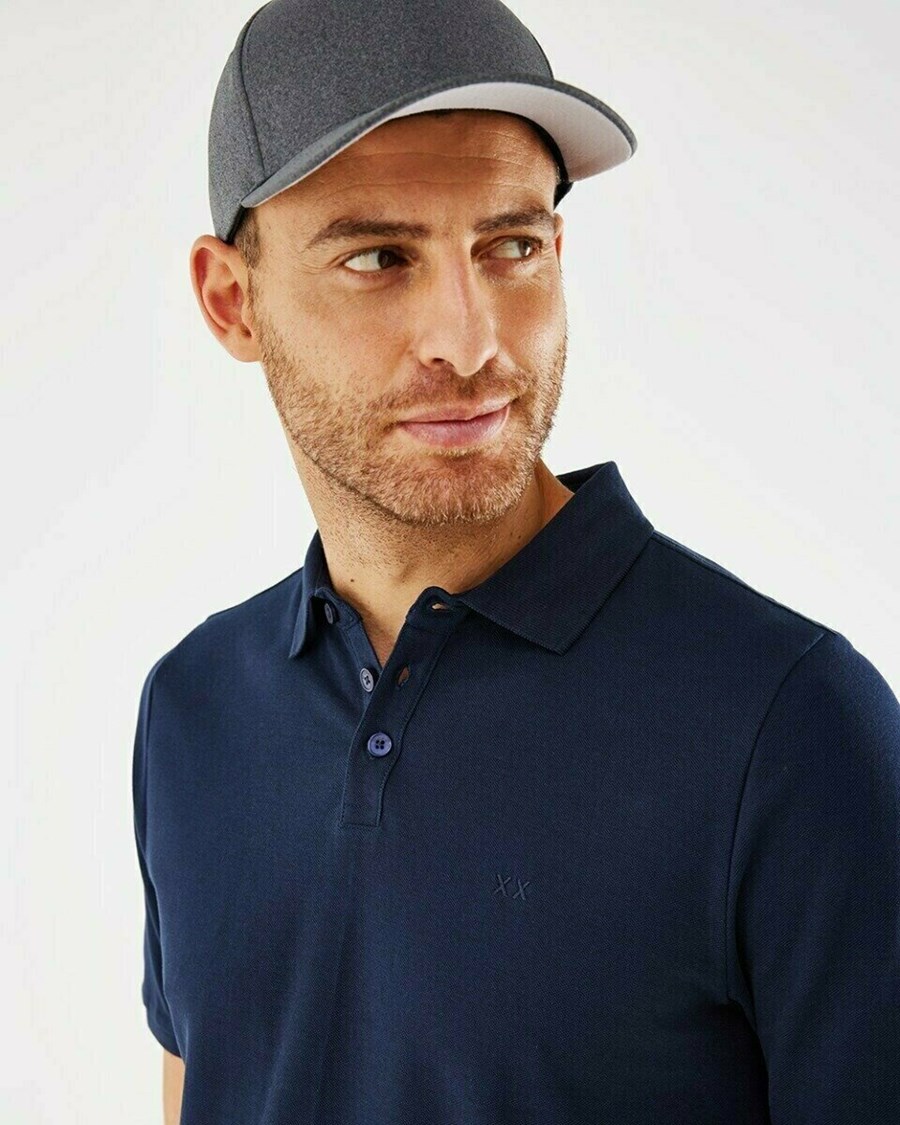 Mexx Pique polo Navy Niebieskie | VWFBK3781