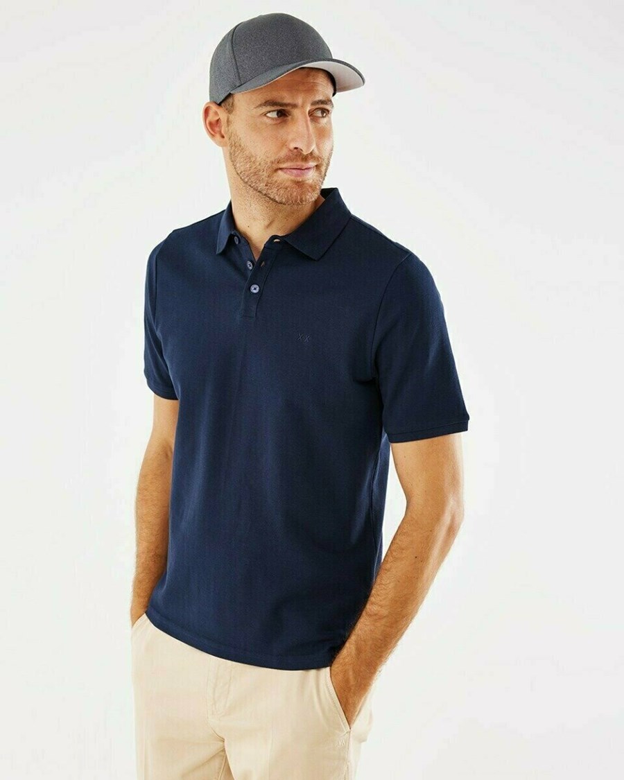 Mexx Pique polo Navy Niebieskie | VWFBK3781