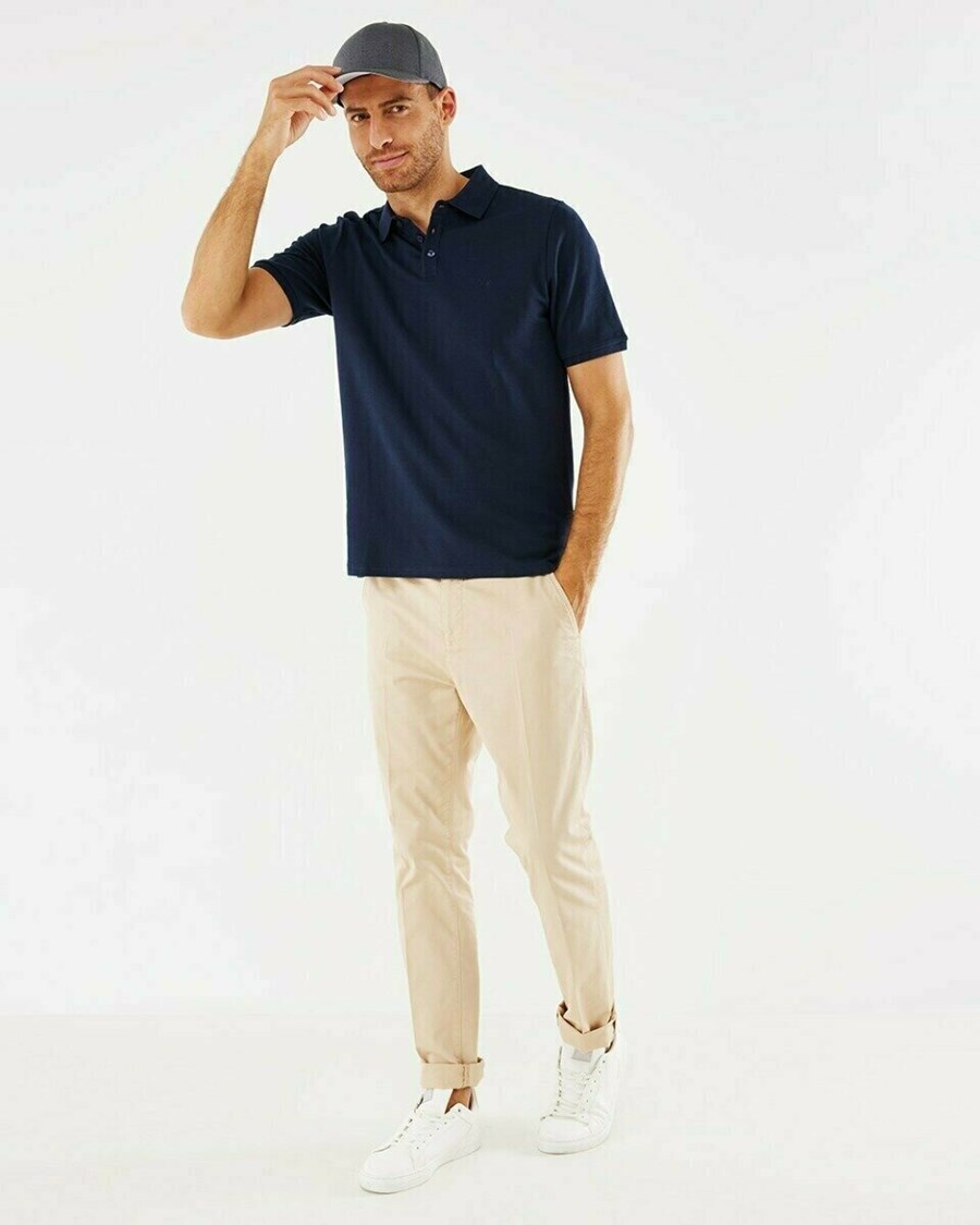 Mexx Pique polo Navy Niebieskie | VWFBK3781