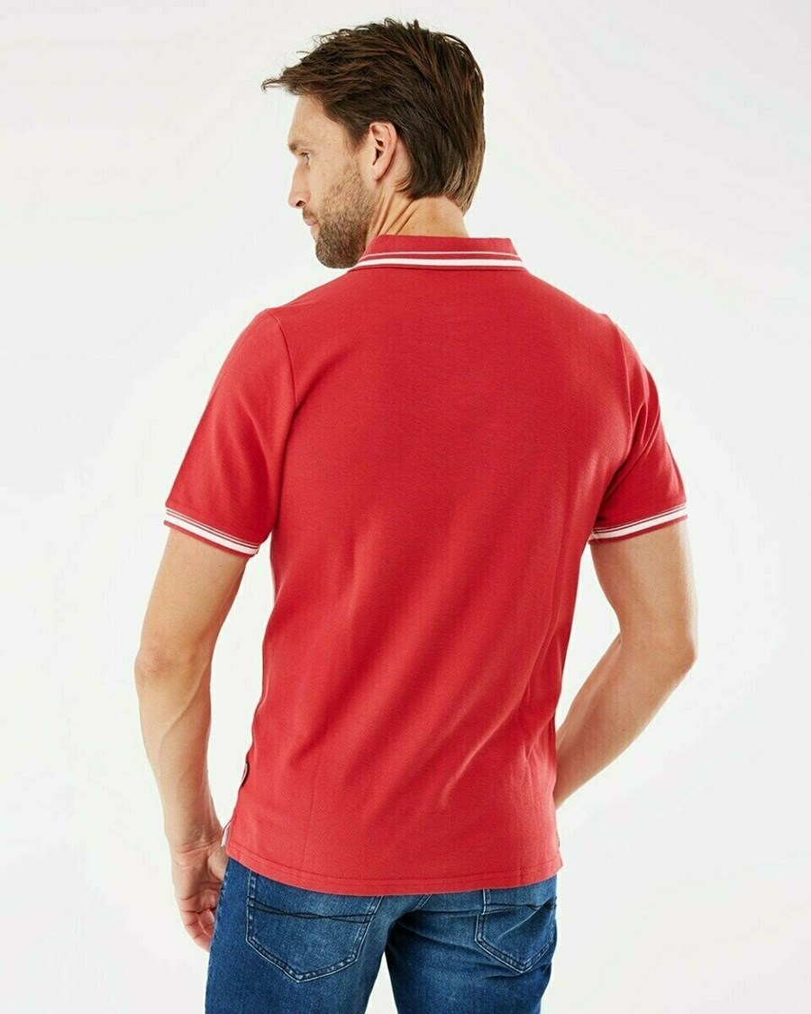 Mexx Pique polo Red Czerwone | CQTBZ4016