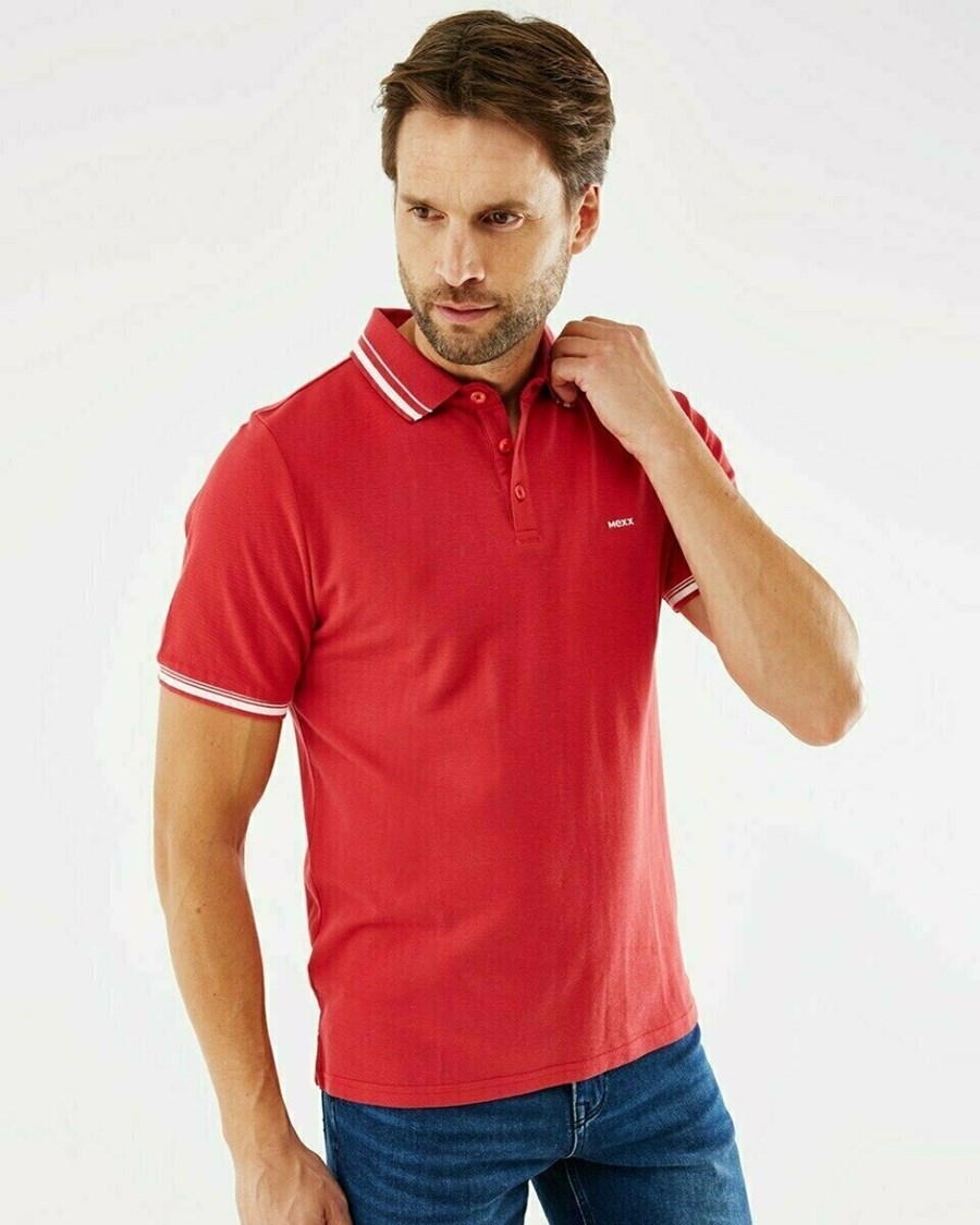 Mexx Pique polo Red Czerwone | PTWKZ2143