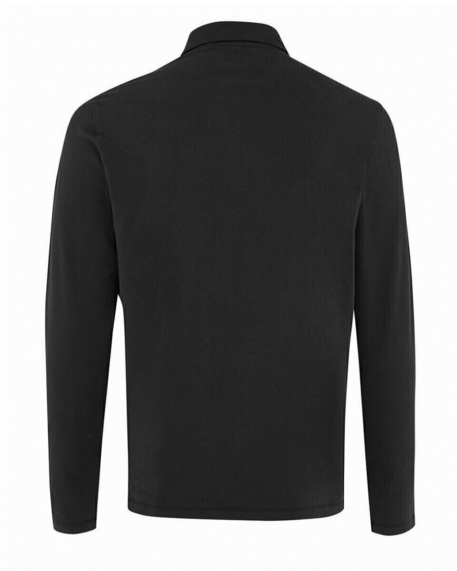 Mexx Polo LS Black Czarne | DRSQY6017