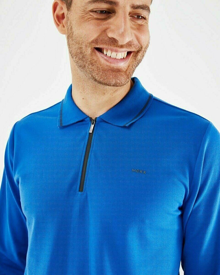 Mexx Polo LS Cobalt Niebieskie | IBKCH0962