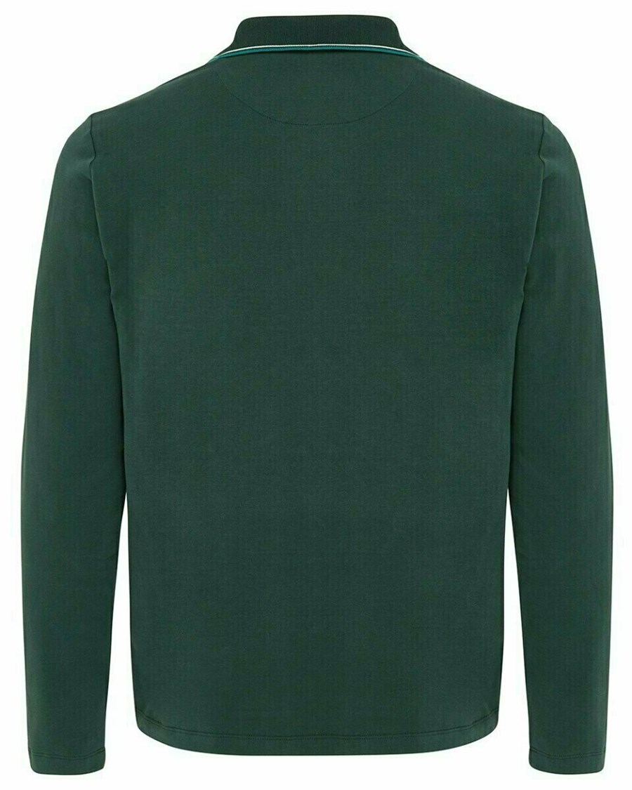 Mexx Polo LS Dark Green Zielone | LXWAE1624