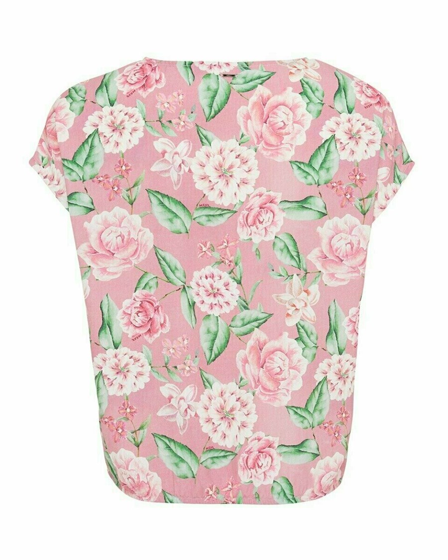 Mexx Printed capsleeve top Old Pink Różowe | ACLJQ6913