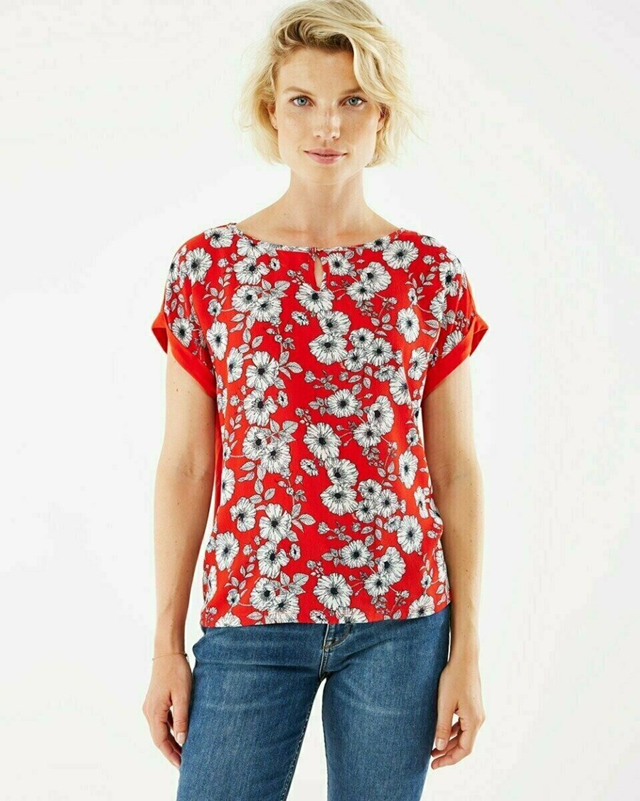 Mexx Printed combi top Red Czerwone | YRIVF4762