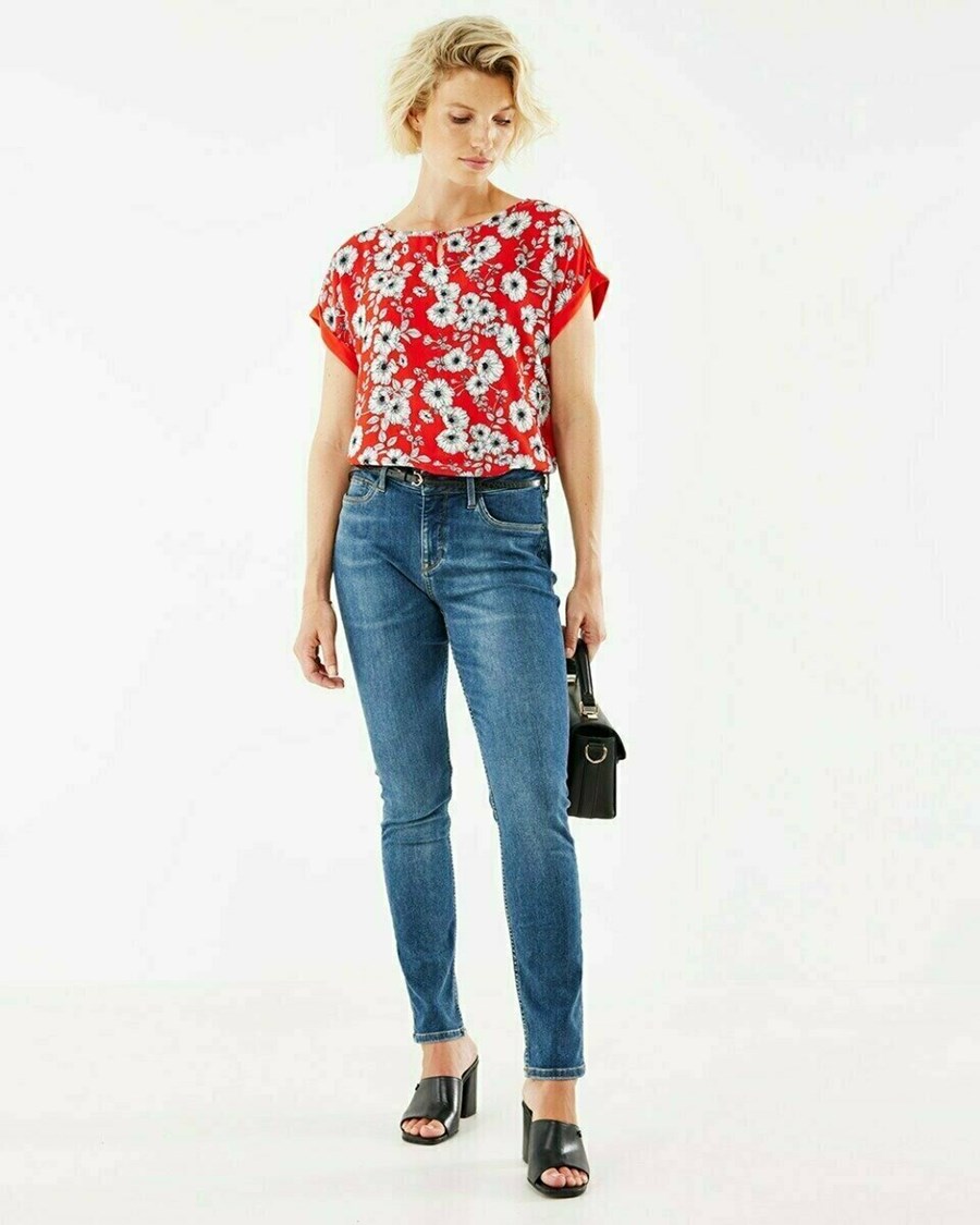 Mexx Printed combi top Red Czerwone | YRIVF4762