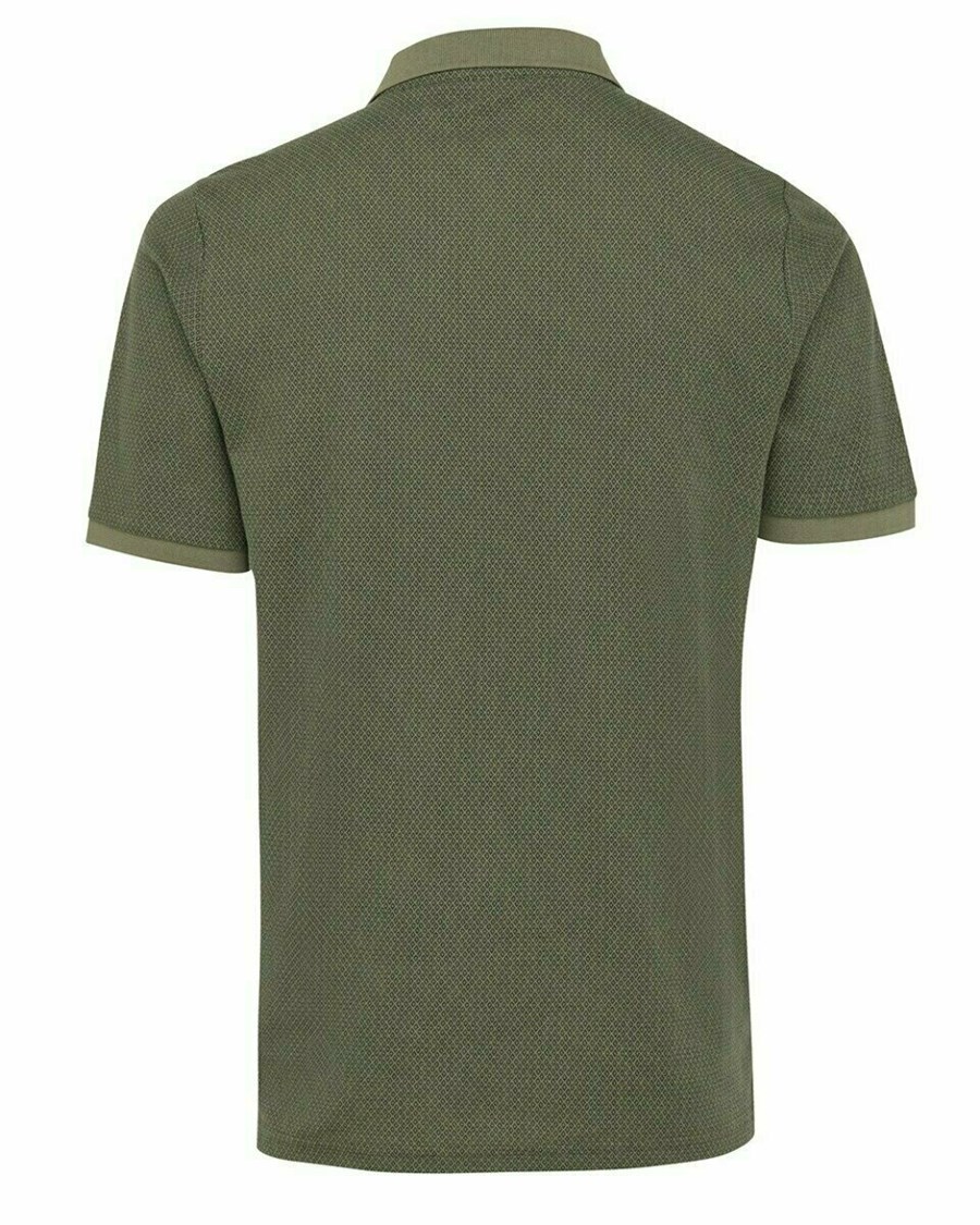 Mexx Printed pique polo Army Green Zielone | SWVBQ0471