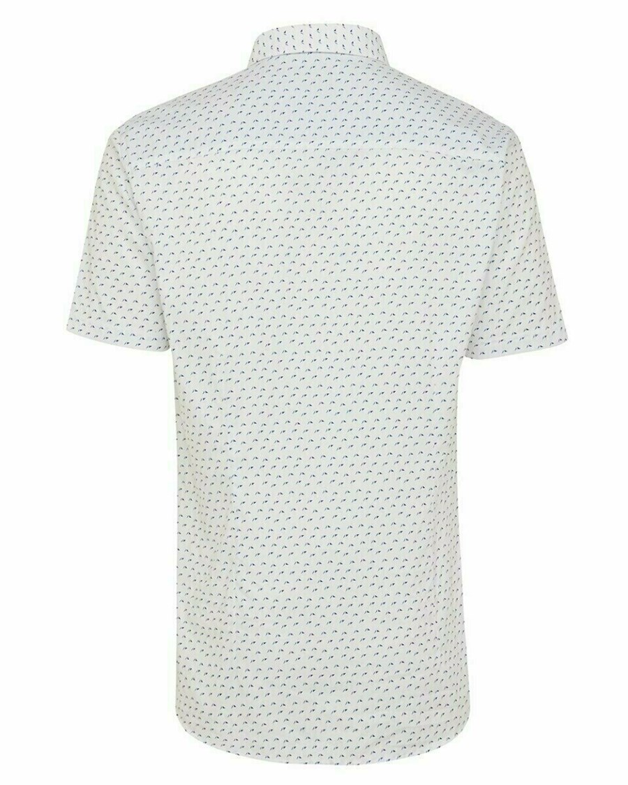 Mexx Printed shirt Off white Białe | QIBCE5712