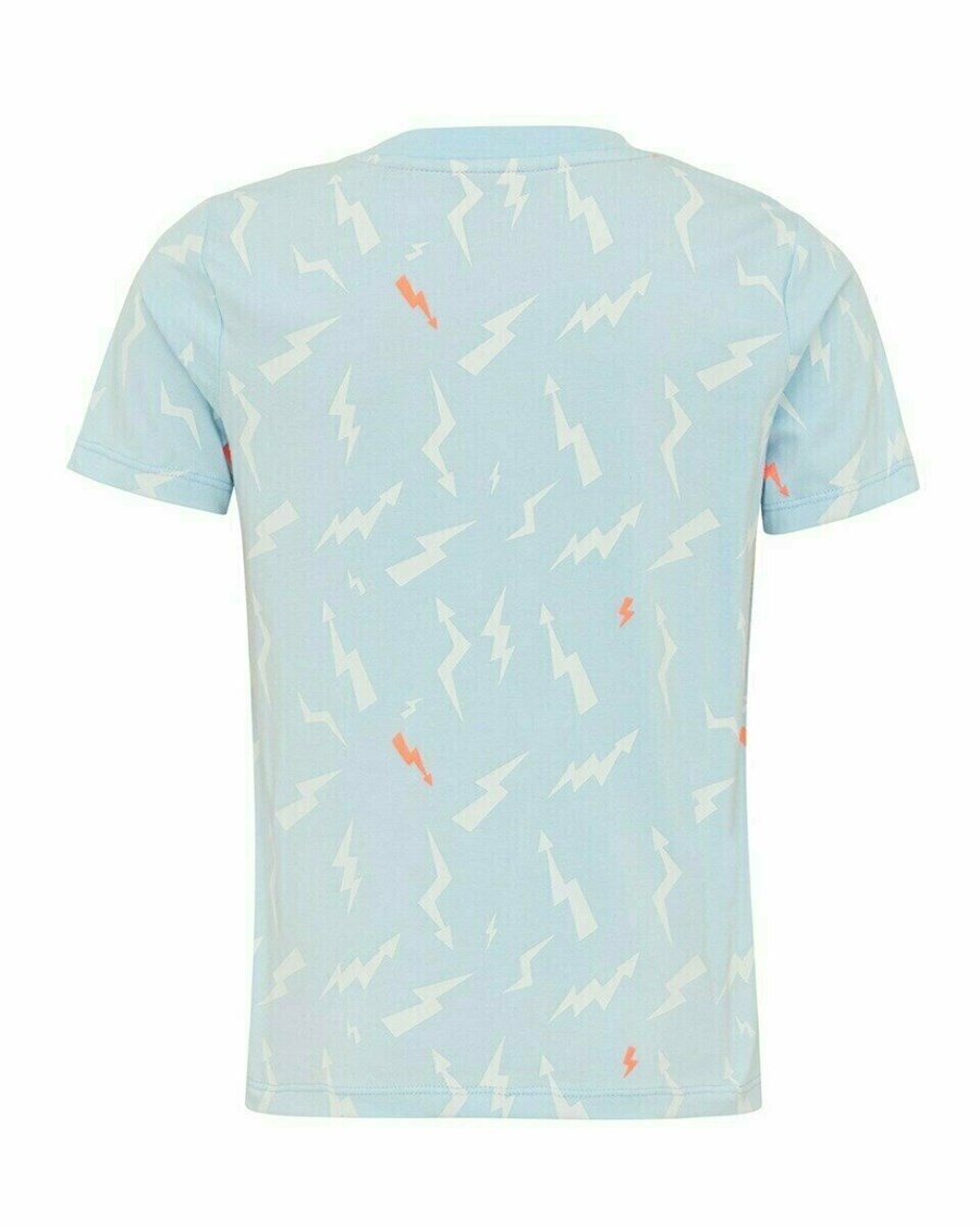 Mexx Printed t-shirt Light Blue Niebieskie | OWIVM6107