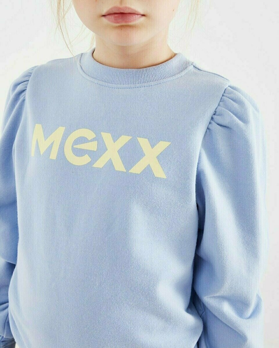 Mexx Puff sleeve sweater Light Blue Niebieskie | ERGTH8524