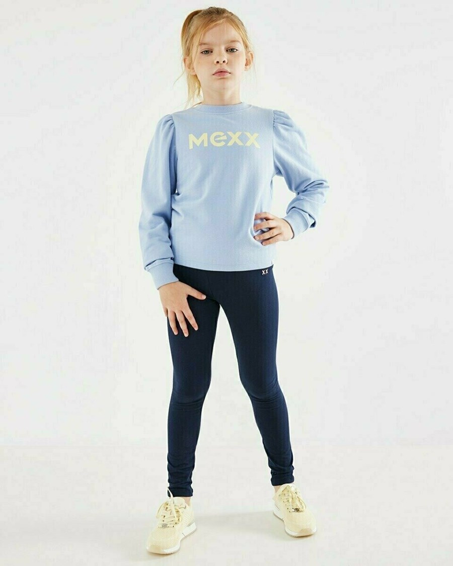 Mexx Puff sleeve sweater Light Blue Niebieskie | ERGTH8524