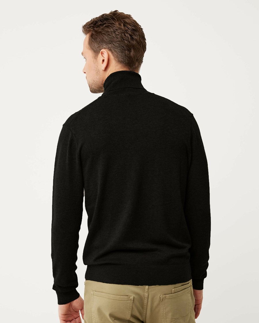 Mexx Roll neck sweater Black Czarne | IUTOF0248