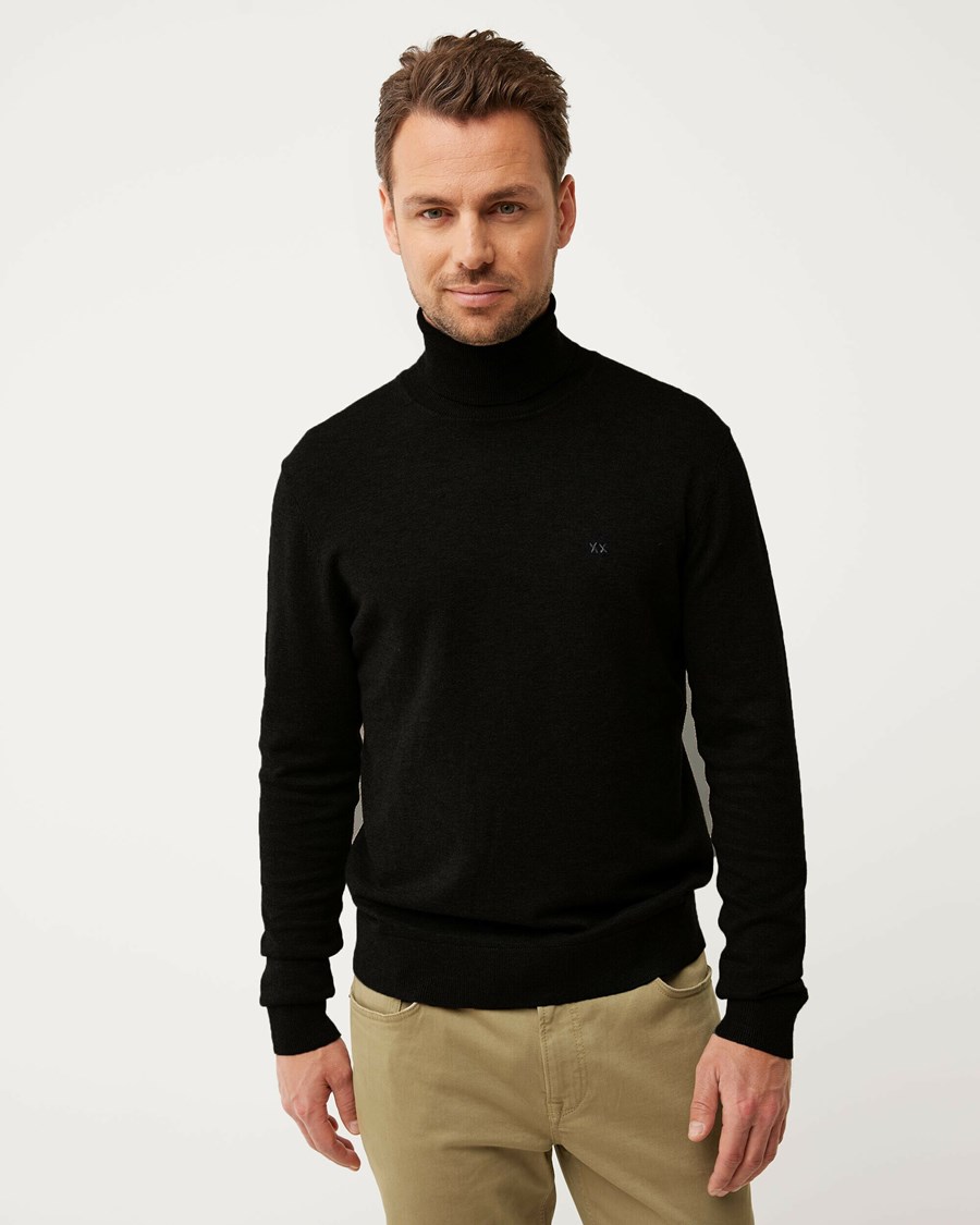 Mexx Roll neck sweater Black Czarne | IUTOF0248