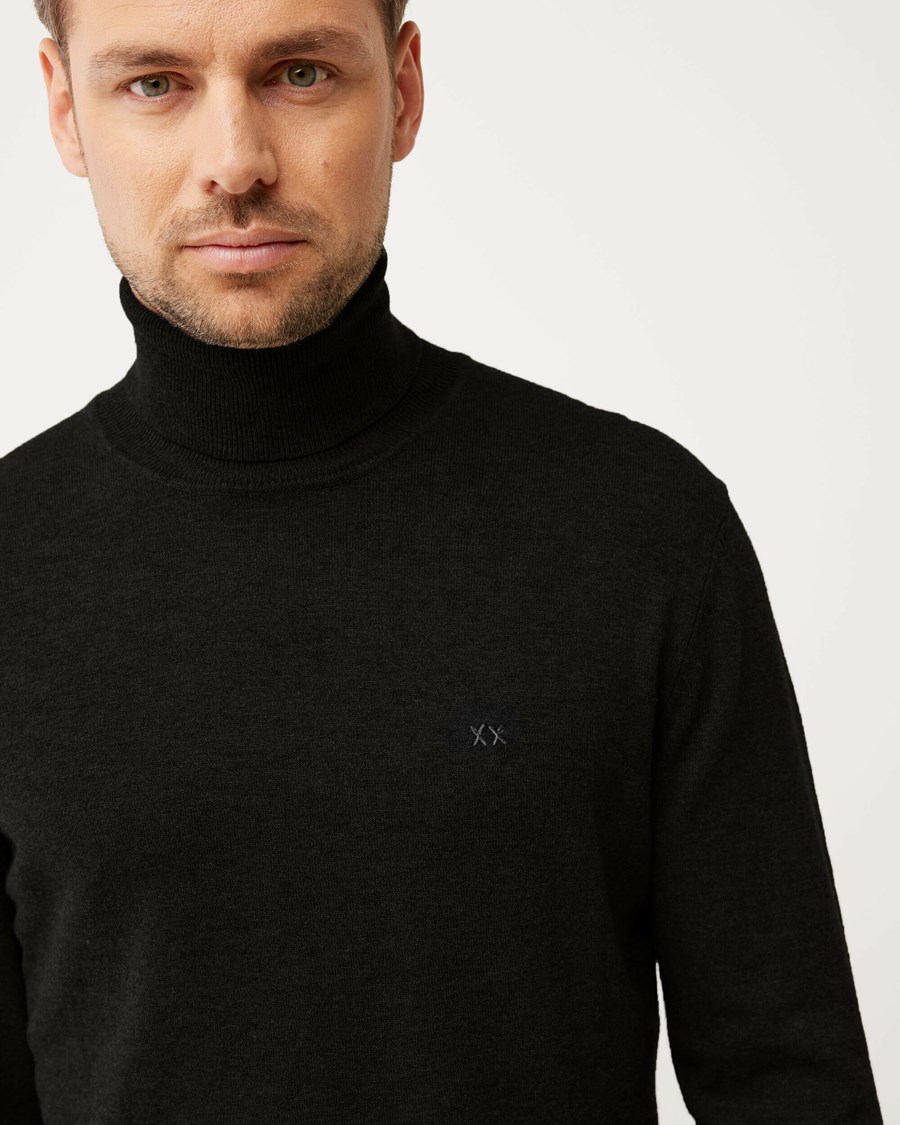 Mexx Roll neck sweater Black Czarne | IUTOF0248