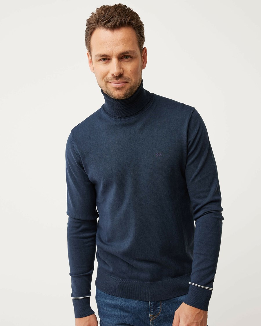 Mexx Roll neck sweater Navy Niebieskie | SITOR8203