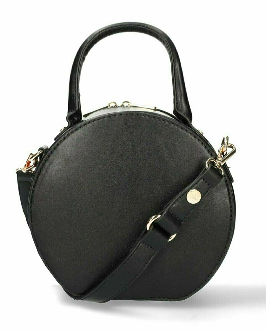 Mexx Round crossbody bag Black Czarne | NJAZT4326