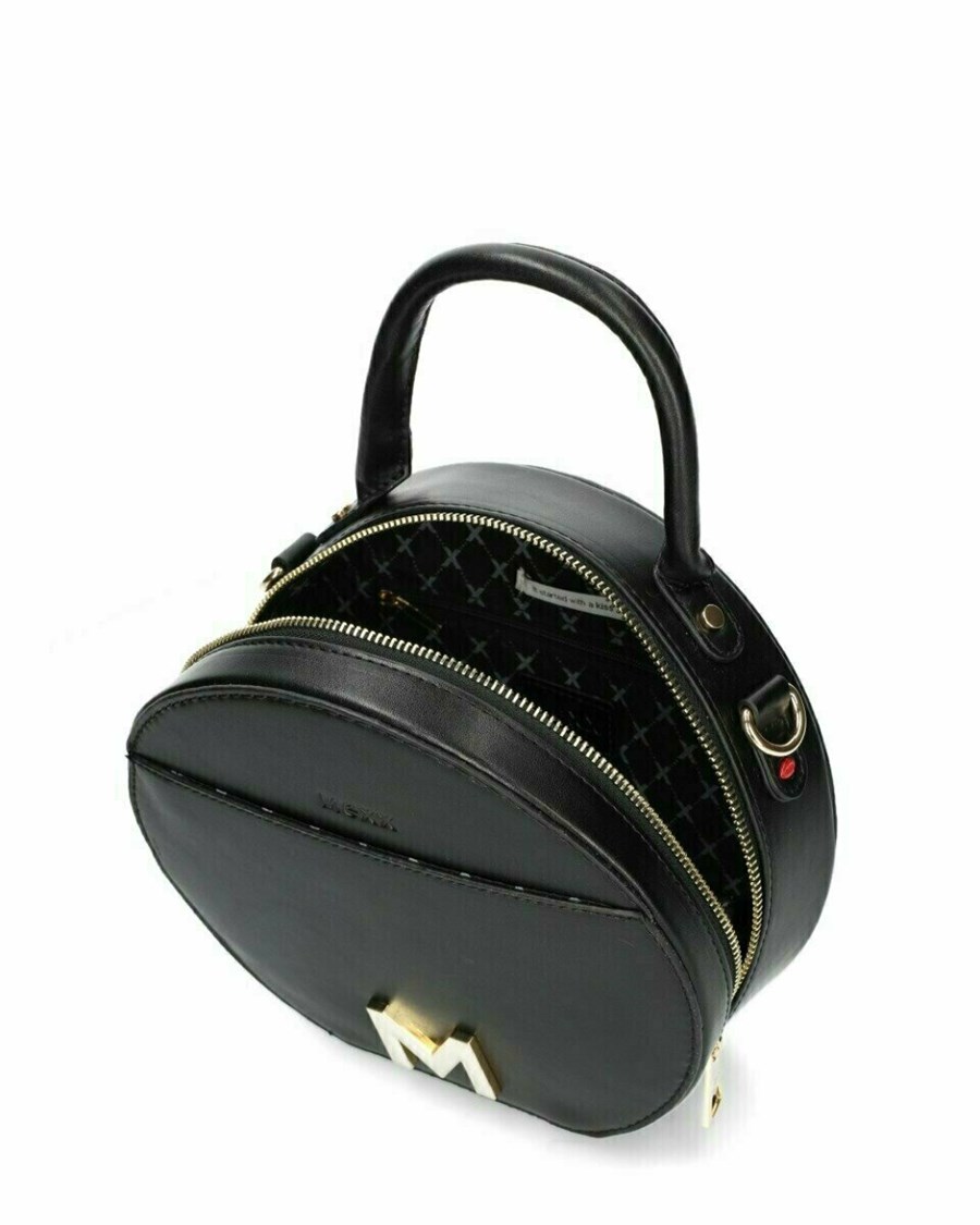 Mexx Round crossbody bag Black Czarne | NJAZT4326