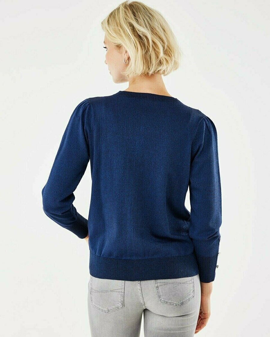 Mexx Round neck cardigan Navy Niebieskie | LRJBM8915