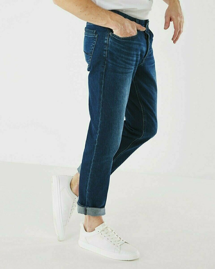 Mexx STEVE Denim Jeans Dark Used Niebieskie | IDHWA3024