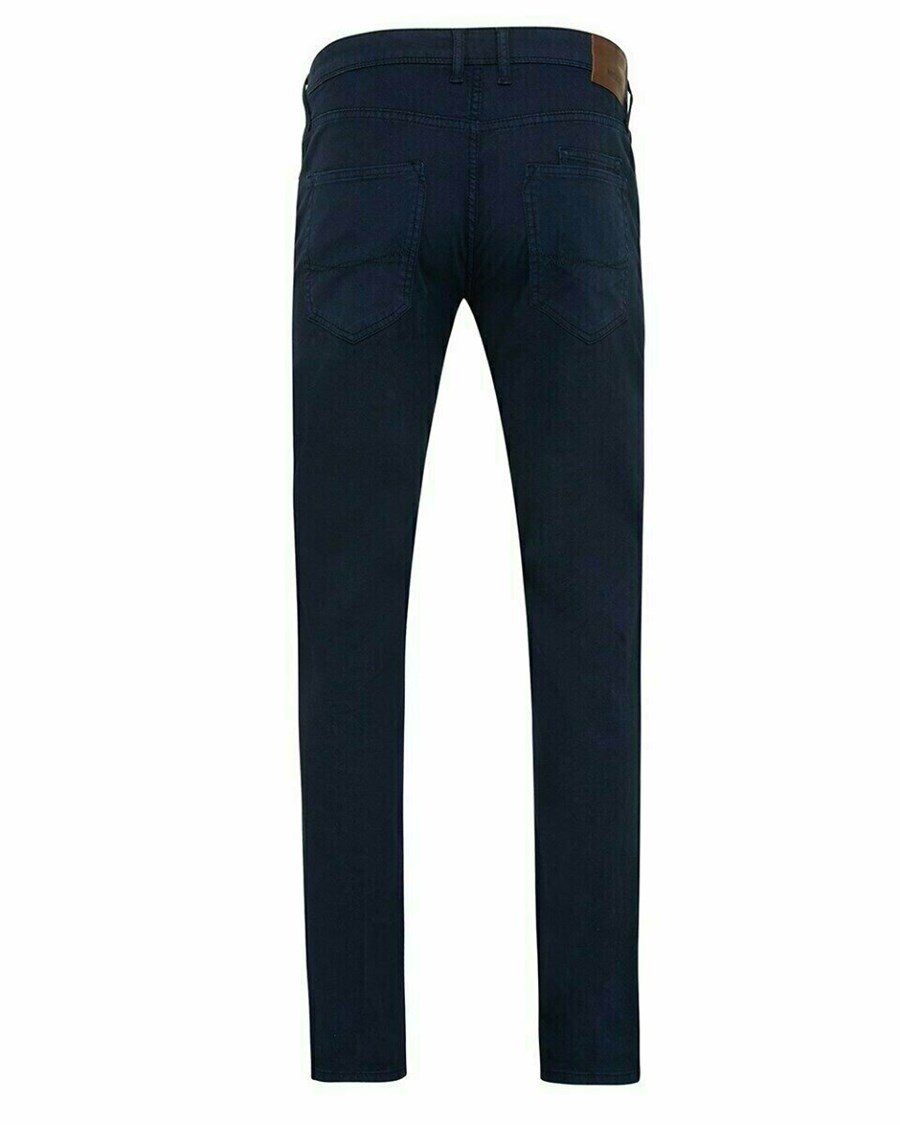 Mexx STEVE GD - Mid waist/ Prosty leg pants Navy Niebieskie | IHEWD6385