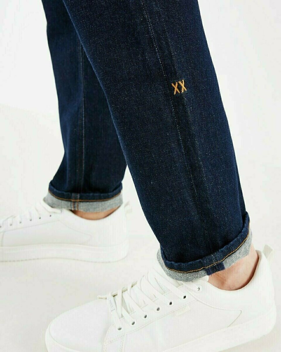 Mexx STEVE Mid waist/ Prosty leg jeans Blue Rinsed Niebieskie | XEHOY0413