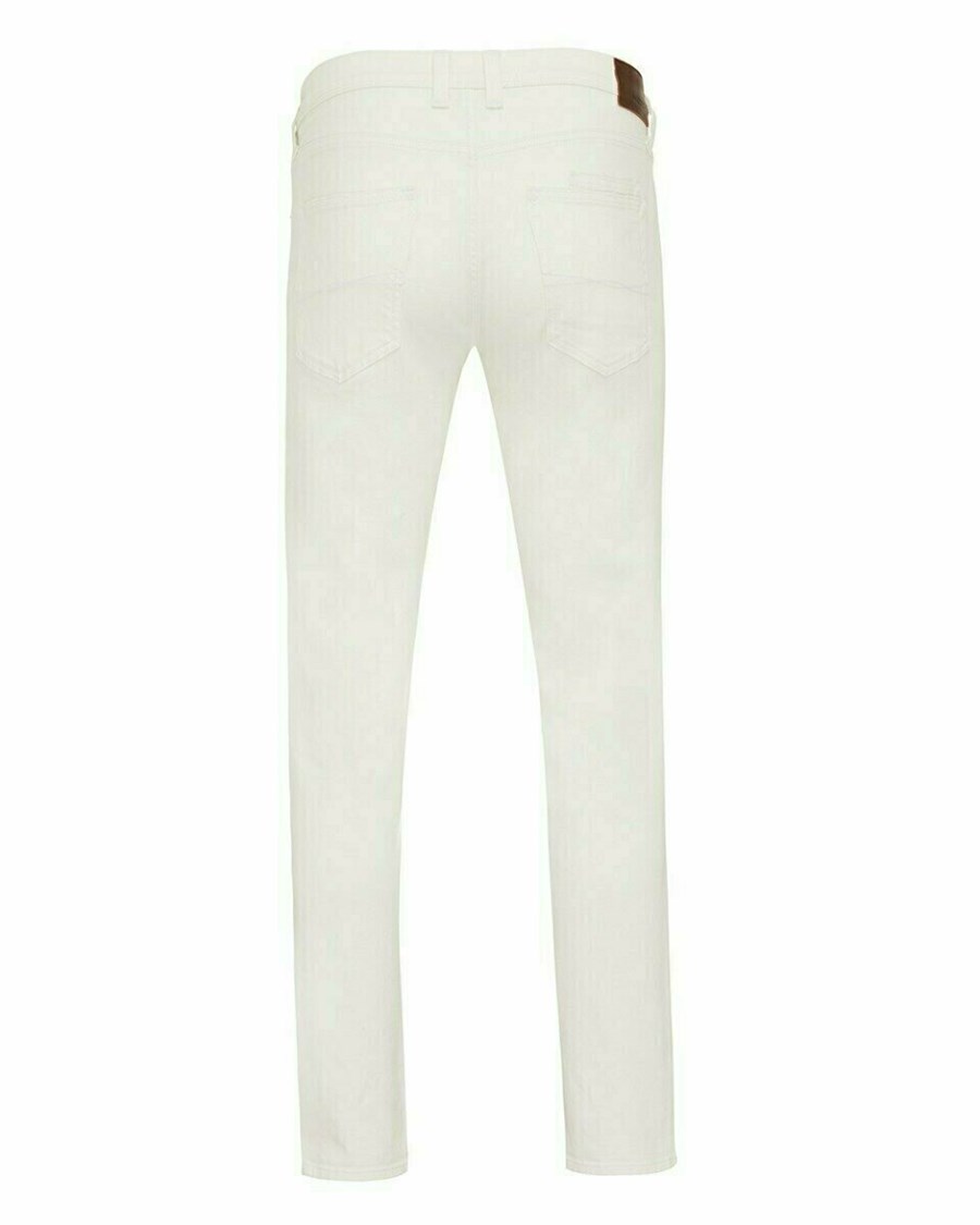 Mexx STEVE Mid waist/ Prosty leg jeans Off White Used Białe | UMDCB5674