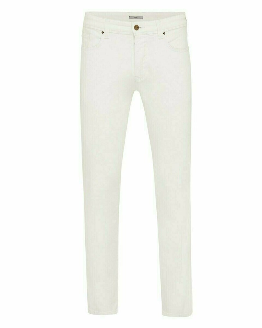 Mexx STEVE Mid waist/ Prosty leg jeans Off White Used Białe | UMDCB5674