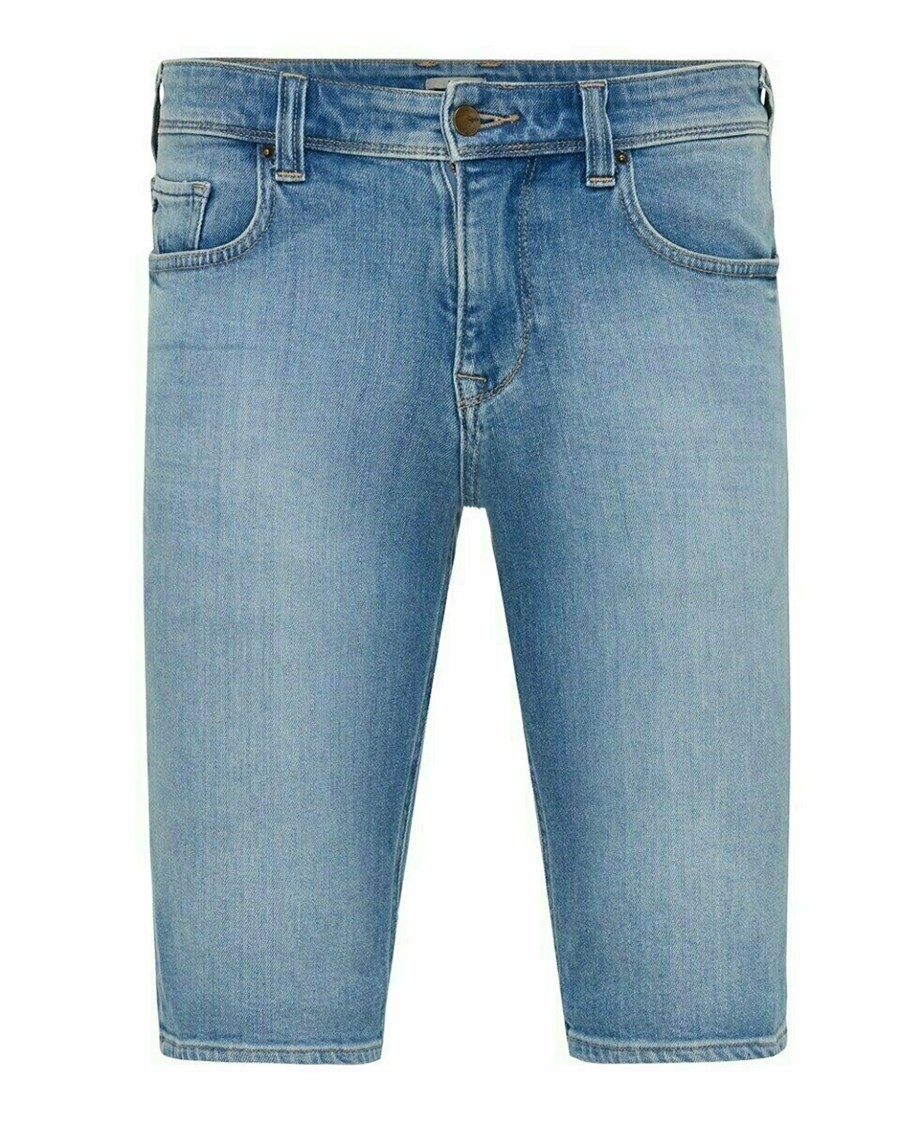 Mexx STEVE SHORT Mid waist/ Regular leg denim Light Stone Niebieskie | KURPC3926