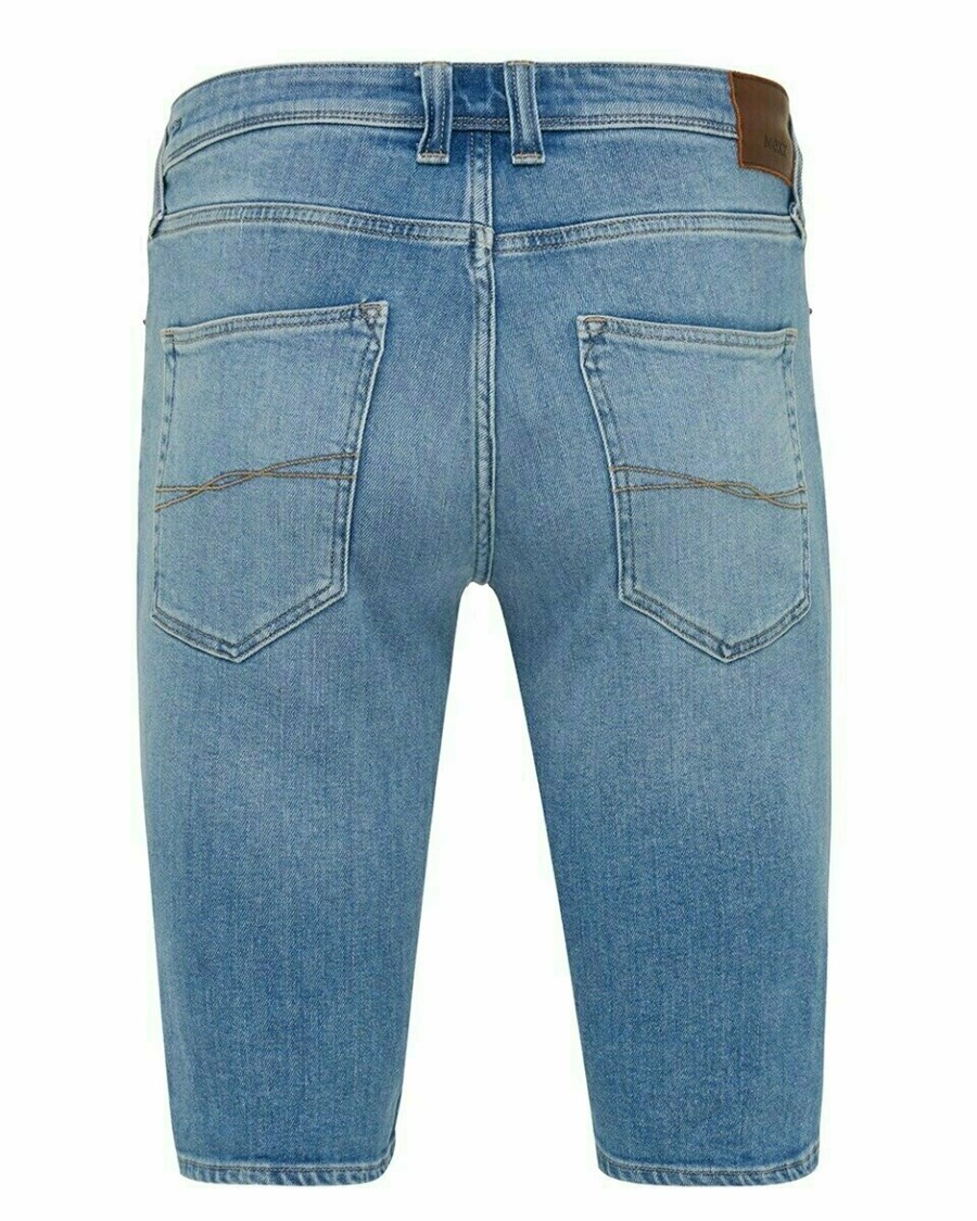 Mexx STEVE SHORT Mid waist/ Regular leg denim Light Stone Niebieskie | RHSKZ9573