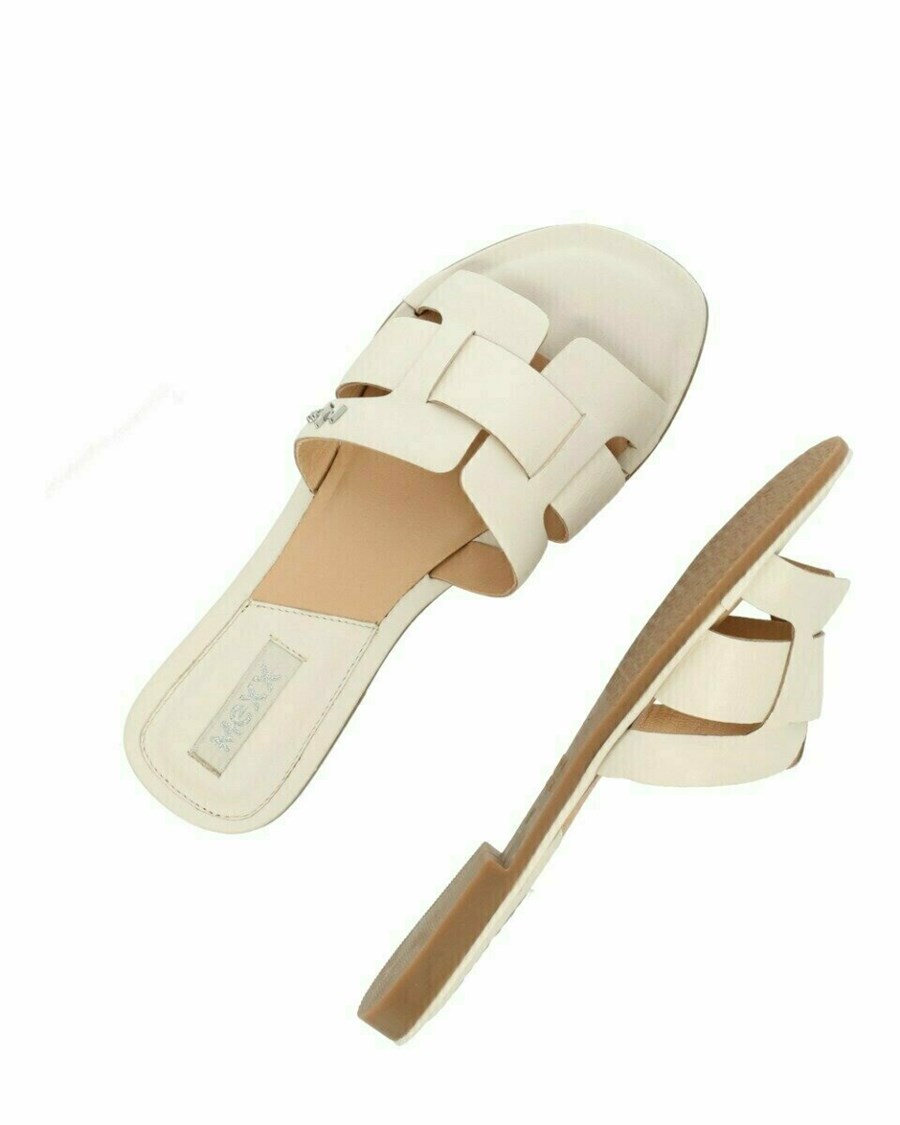 Mexx Sandal Jacey Off White Białe | XJOYC0625