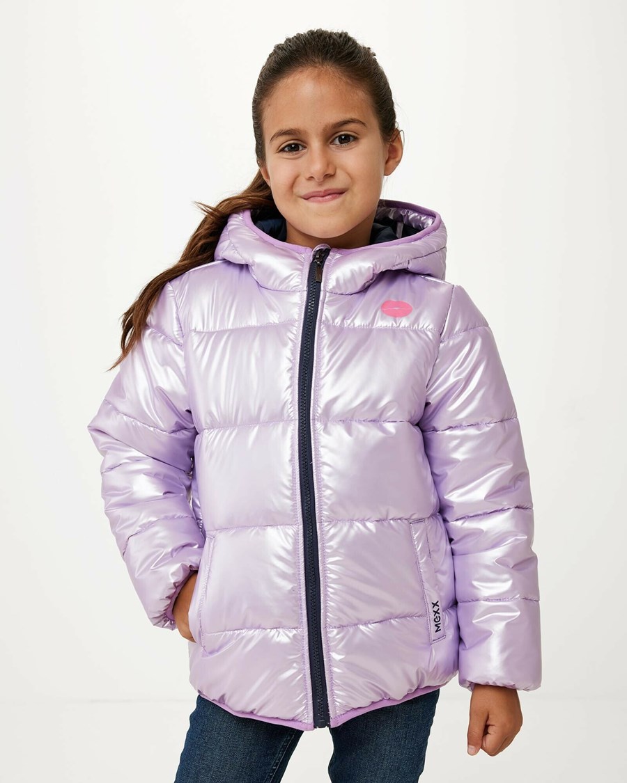 Mexx Shiny padded bear jacket Lilac Fioletowe | UBTPR6749