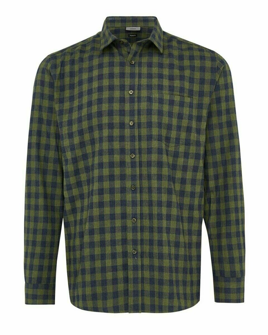 Mexx Shirt LS Dark Green Zielone | CREAO3195