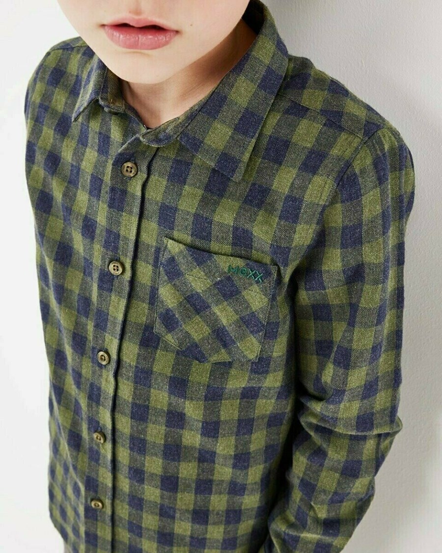 Mexx Shirt LS Dark Green Zielone | DRIUY7135