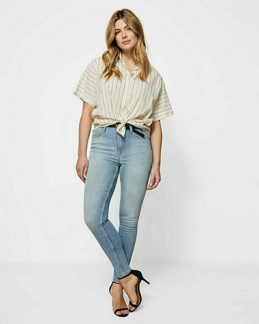 Mexx Shortsleeve blouse Off White Białe | EHWDF5861