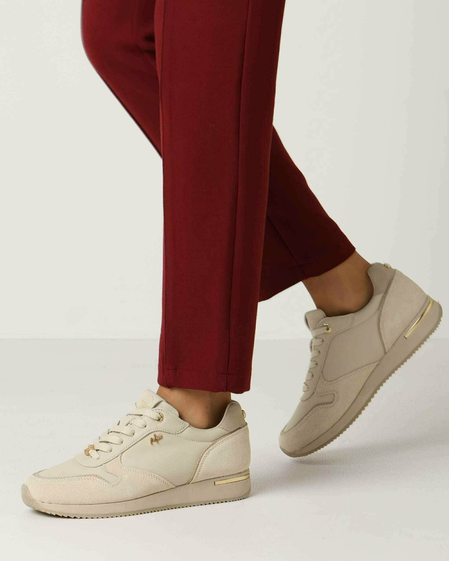 Mexx Sneaker Eke Beige Beżowe | YFLQZ6724