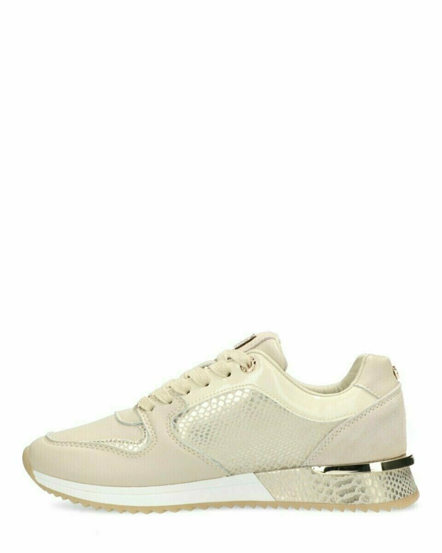 Mexx Sneaker Fleur Beige/Gold Beżowe | SQUDT1375