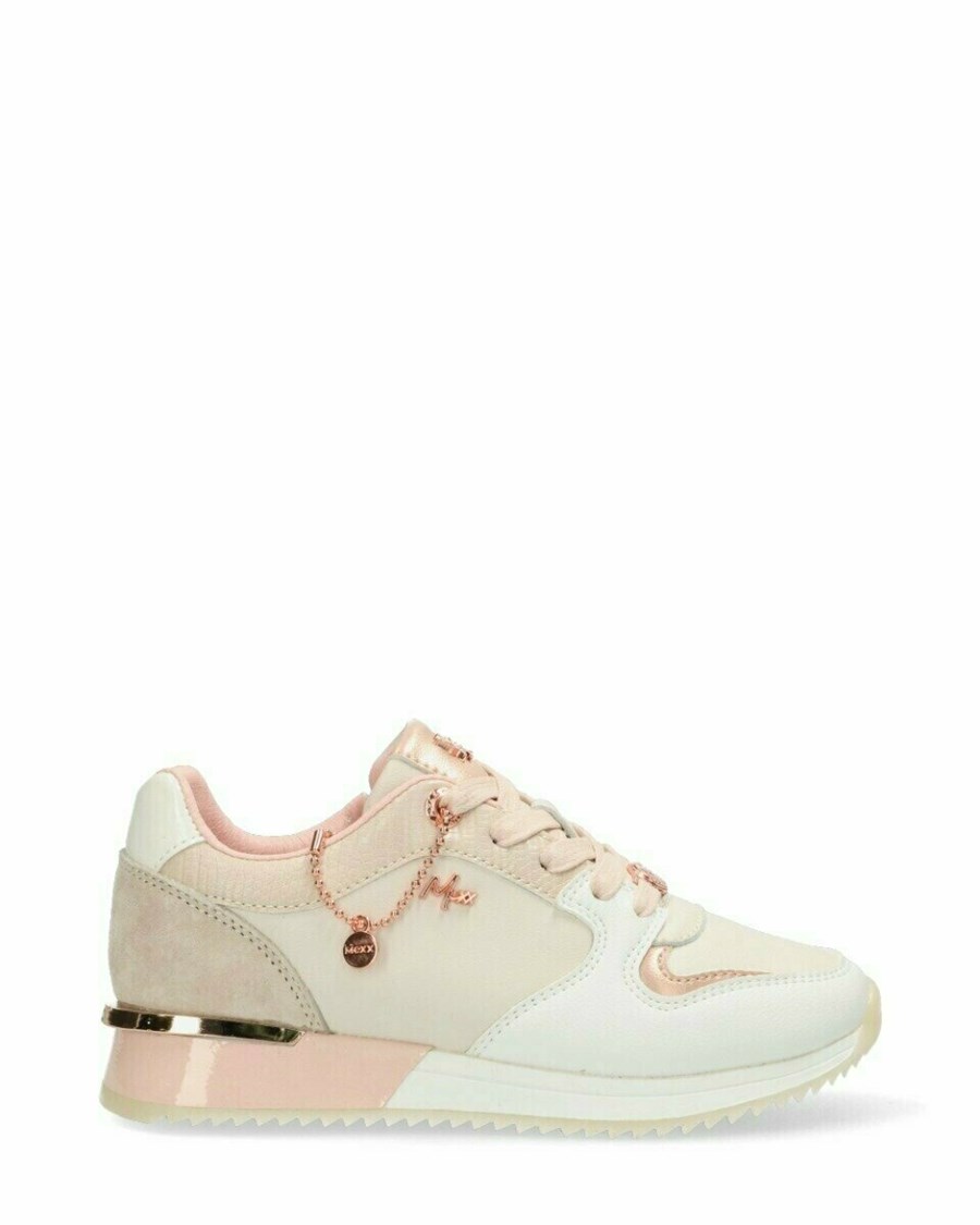 Mexx Sneaker Fleur Mini Beige/pink Różowe | CMHLY4950