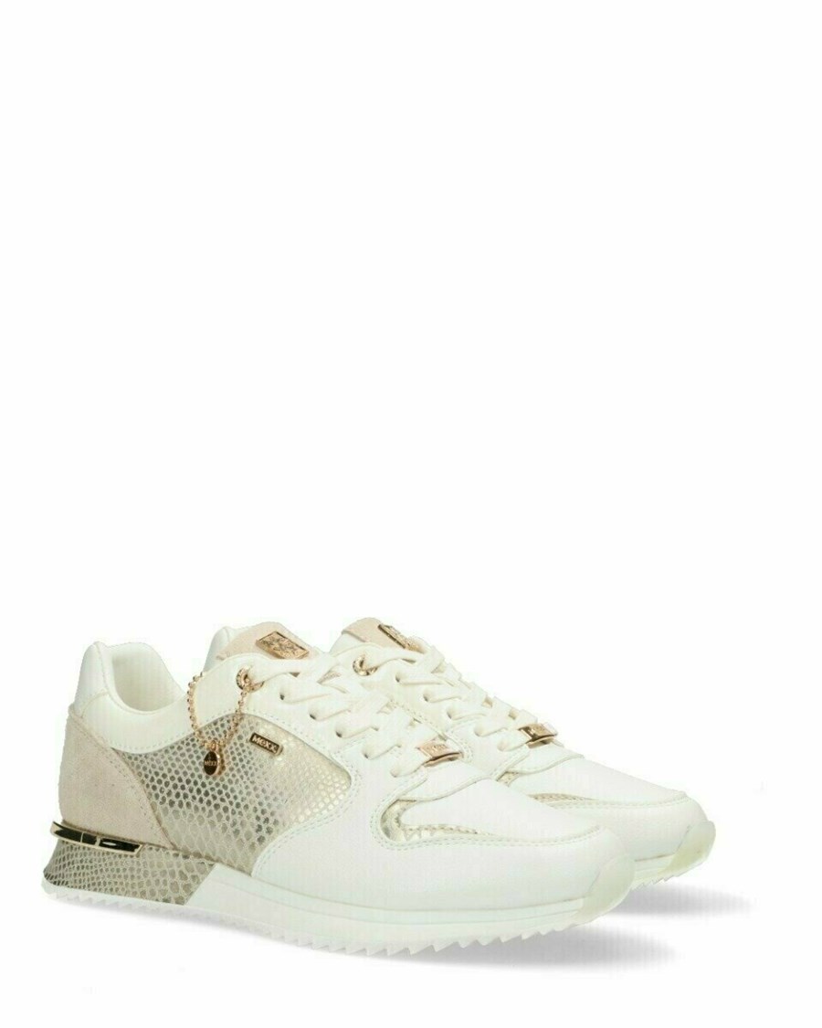 Mexx Sneaker Fleur Offf white/Sand Białe | BFJSI3704