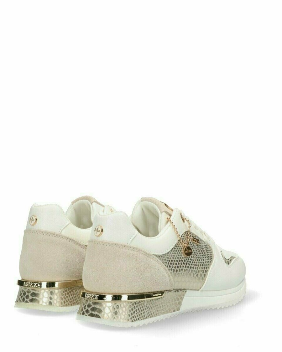 Mexx Sneaker Fleur Offf white/Sand Białe | BFJSI3704