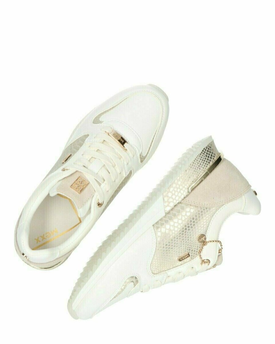 Mexx Sneaker Fleur Offf white/Sand Białe | BFJSI3704