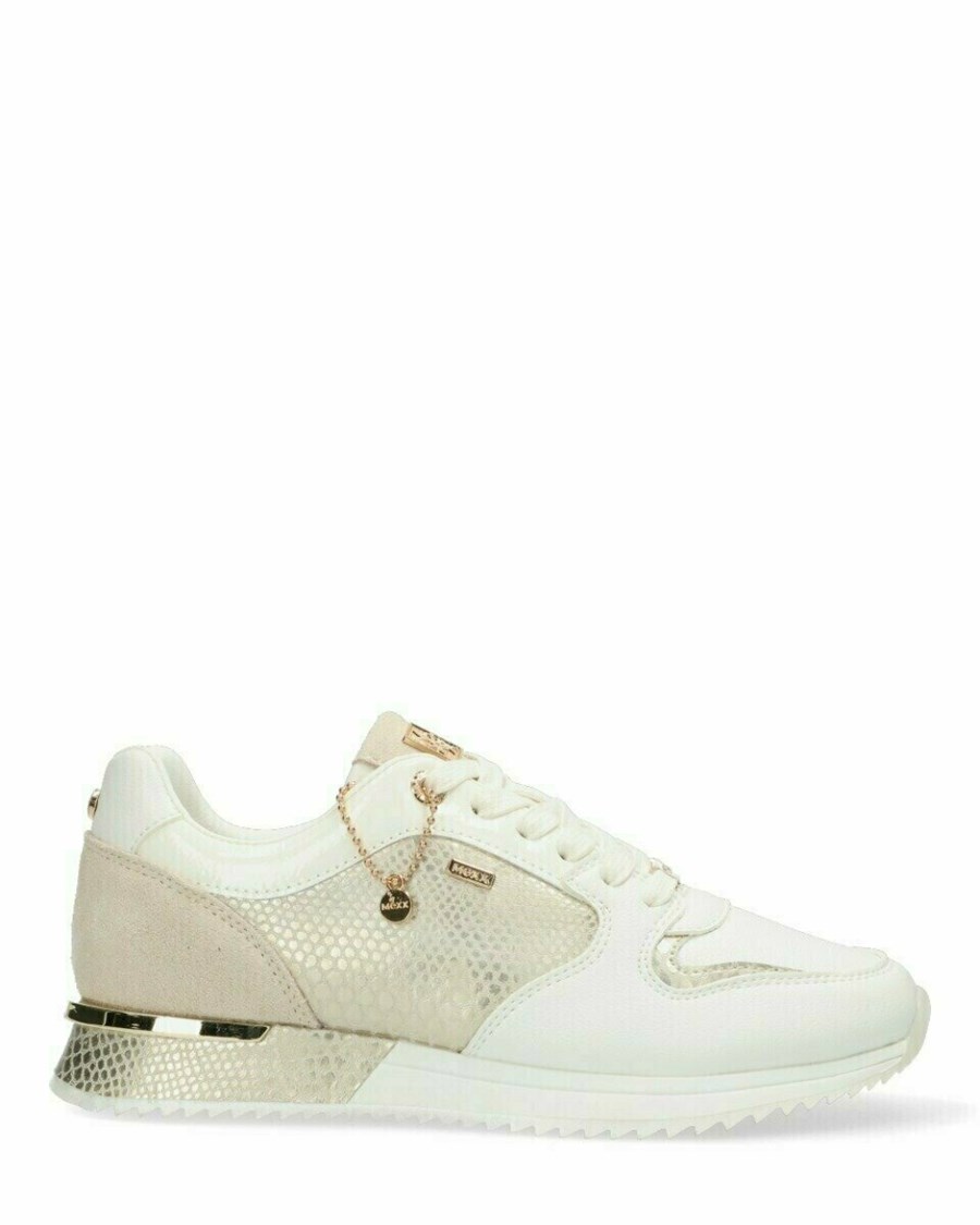 Mexx Sneaker Fleur Offf white/Sand Białe | BFJSI3704