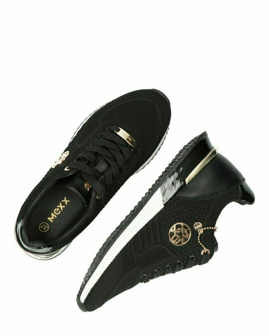 Mexx Sneaker Gitte glitter Black Czarne | WPJBR9740