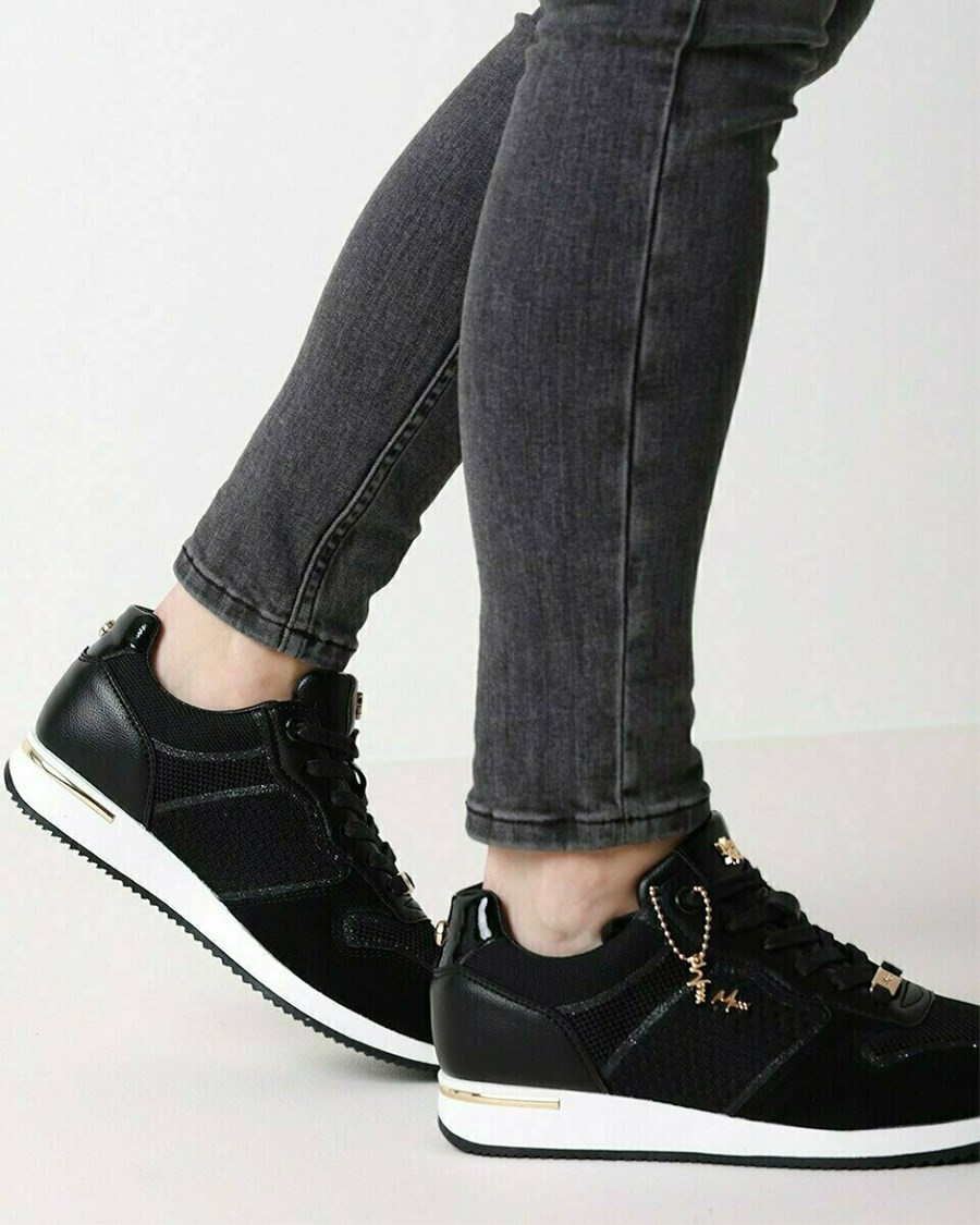 Mexx Sneaker Honey Black Czarne | OMKNZ2693