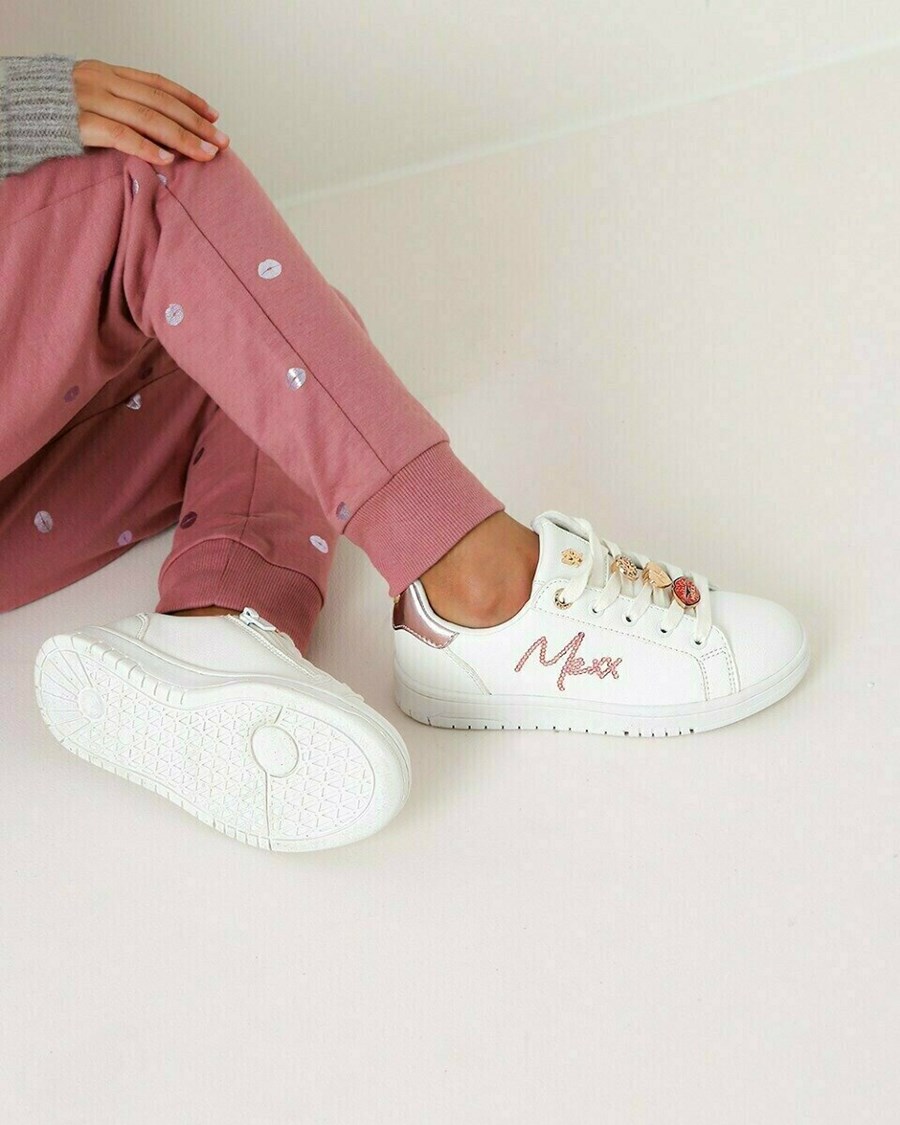 Mexx Sneaker Hoppa White/Pink Różowe | JXFMG7264