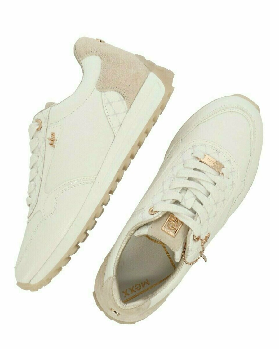 Mexx Sneaker Jade White/Gold Białe | GSPXT9753