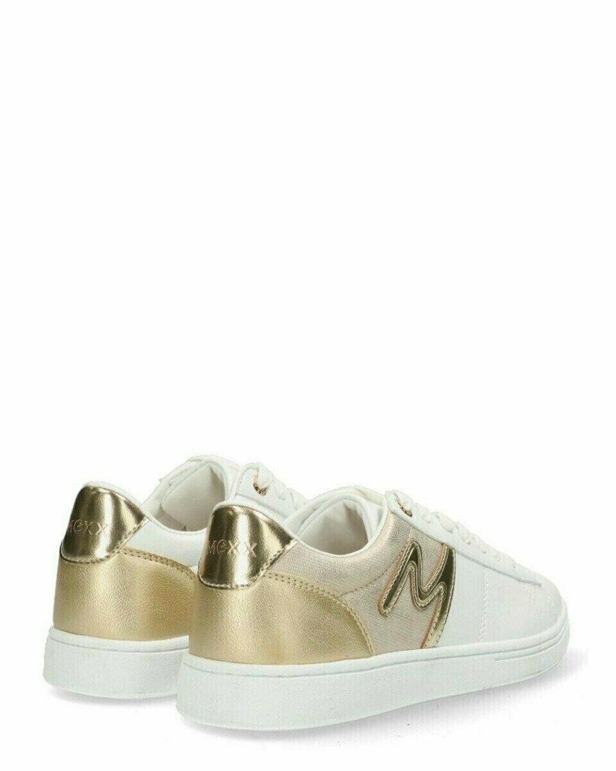 Mexx Sneaker Jexxi White/Gold Białe | SYWPF5470