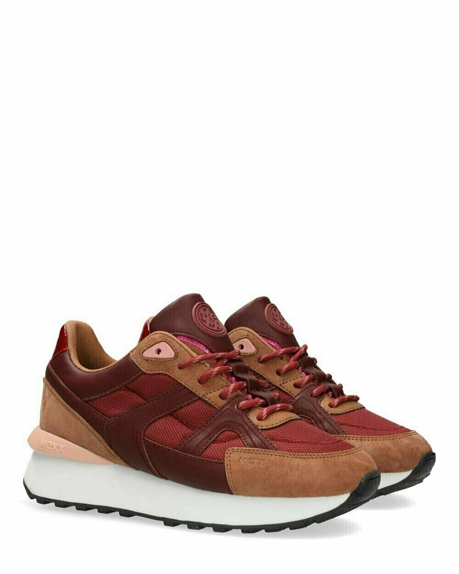 Mexx Sneaker Juna 2 Bordeaux Czerwone | PFZCK5726