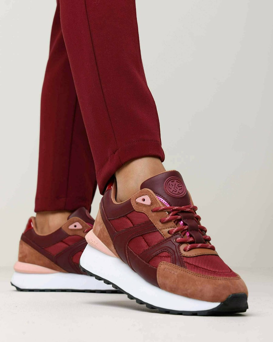 Mexx Sneaker Juna 2 Bordeaux Czerwone | PFZCK5726